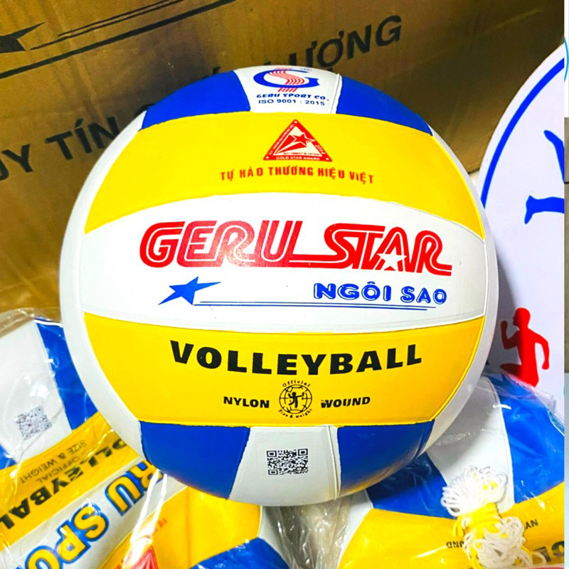 Qủa Bóng Chuyền Cao Su Gerustar V5Tặng Kim Bơm + Lưới Đựng Bóng ( Chính Hãng 100% )