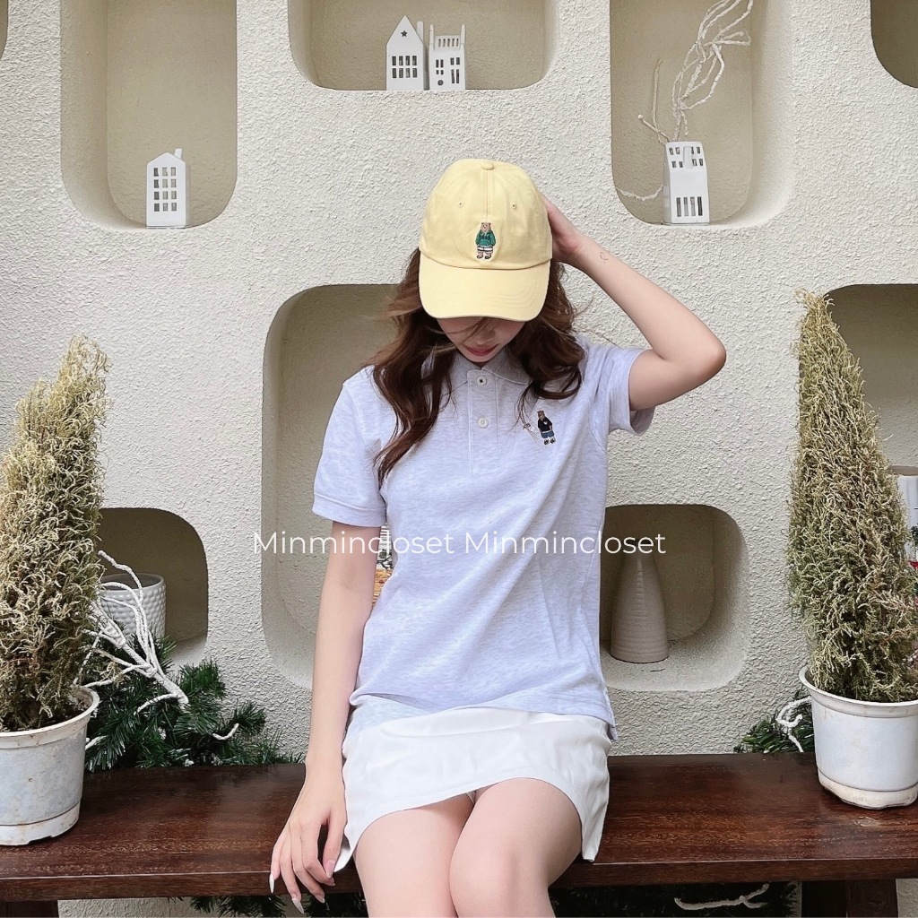 Mũ lưỡi trai Whoau thêu hình gấu chính hãng form unisex cứng form đủ màu sale