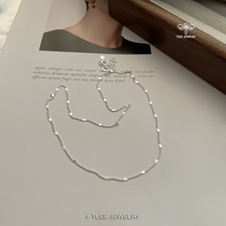 Dây chuyền bạc nữ TLEE, vòng cổ trơn mắt xích kết nối nhẹ nhàng TLEE JEWELRY D0253