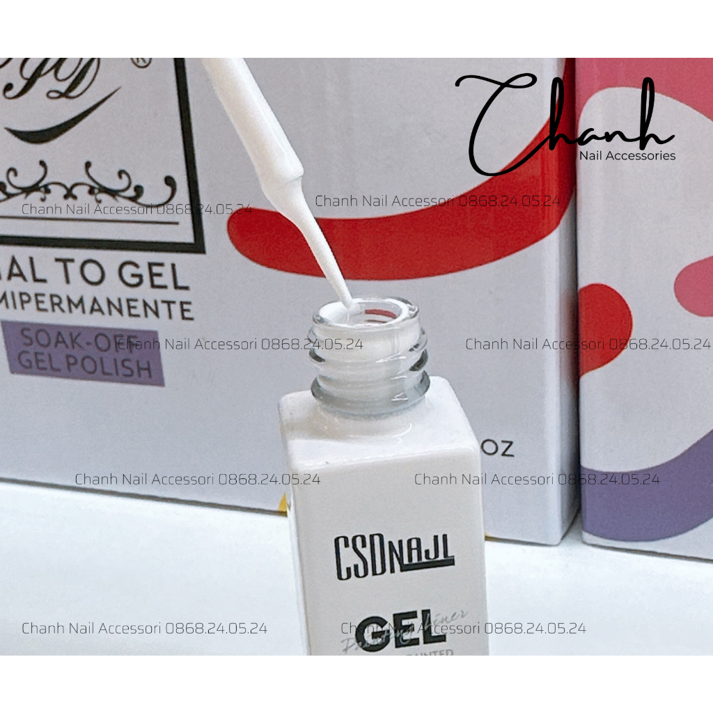 Gel Cọ Nét CSD Nail Cao Cấp 12ml, Gel Vẽ Cọ Nét Gel Nail CSD Nét Nhỏ Mảnh Dài Tỉa Nét Siêu Mảnh