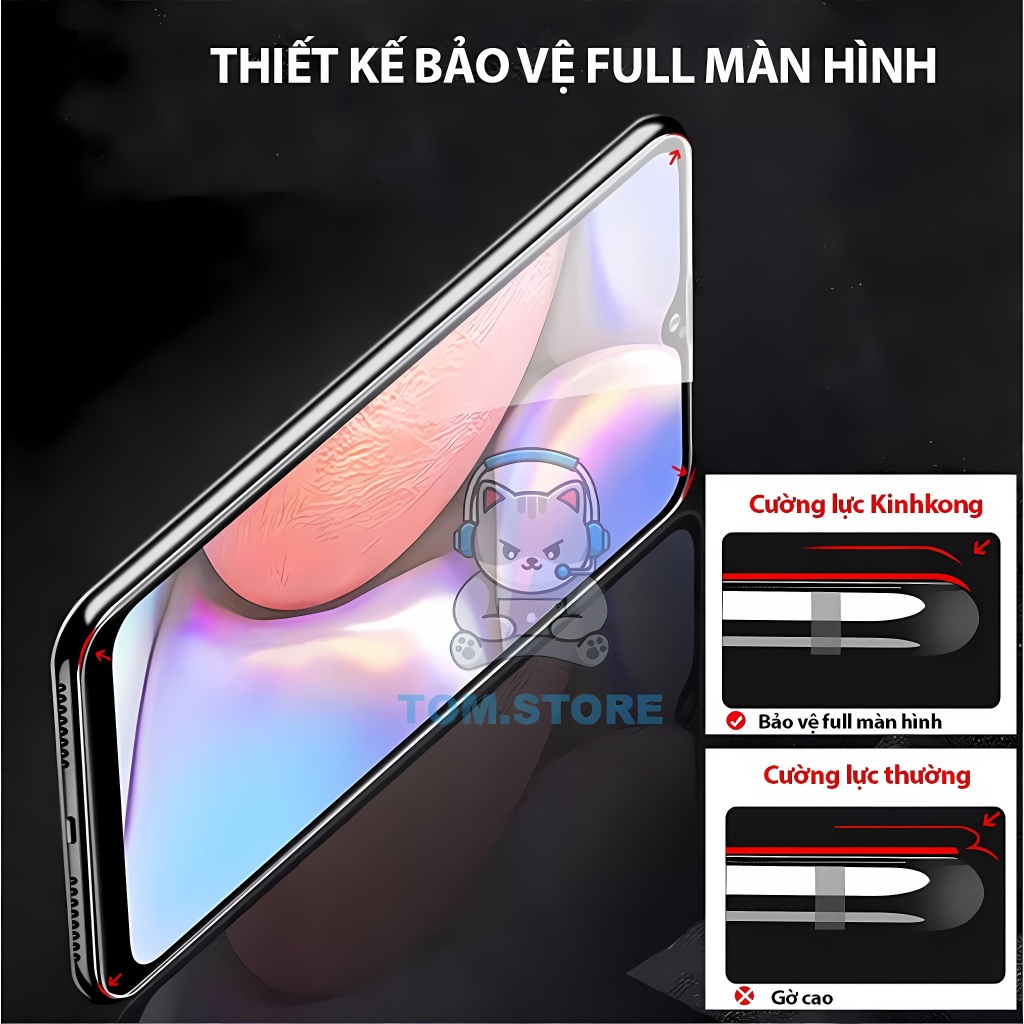 Cường lực Vivo Y93, Y95, Y97, Y9S, Y02T, T1X, T1 5G, T1 PRO 5G , S16E kingkong xanh full màn