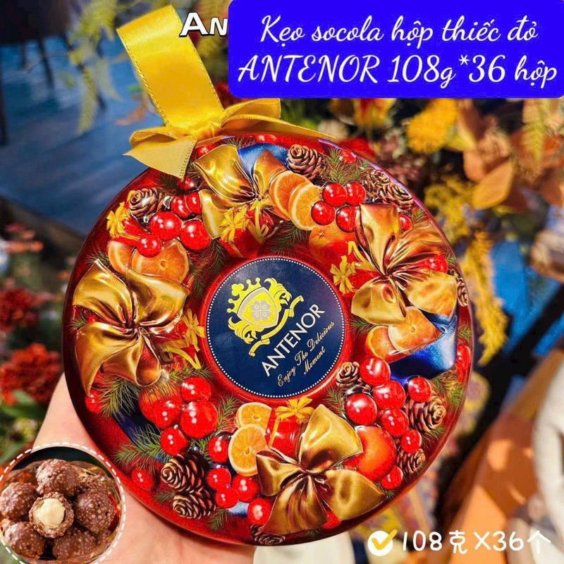 DATE 8/ 2024 Socola hộp thiết ANTENOR 108gr gói quà tết đẹp