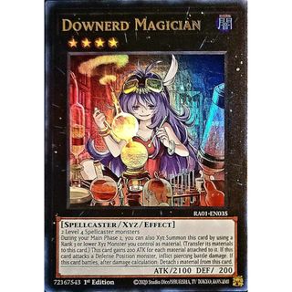 ra01 [ Dưa Hấu Yugioh ] Lá bài thẻ bài Downerd Magician - Super ultra Rare - Tặng bọc bài nhựa bảo quản
