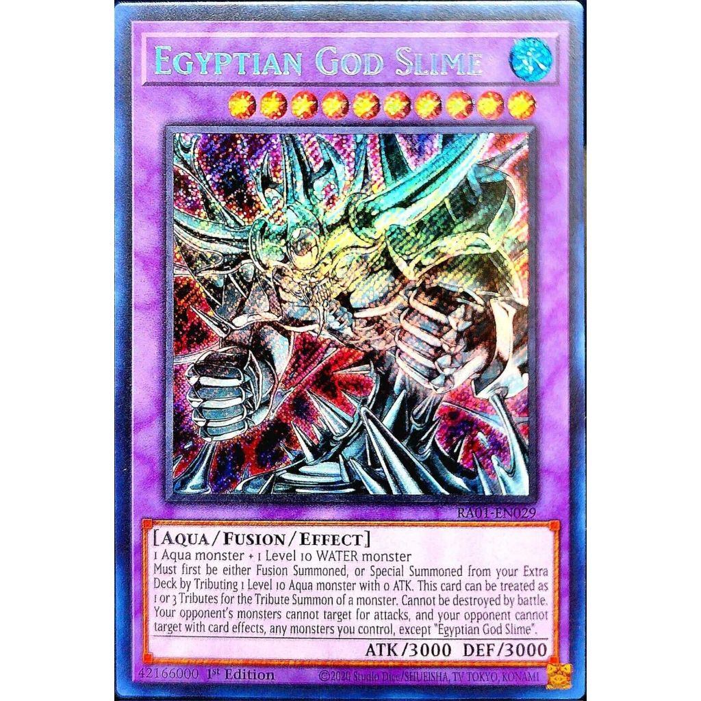 Lá bài thẻ Egyptian God Slime - secret Rare - Tặng bọc bài nhựa bảo quản