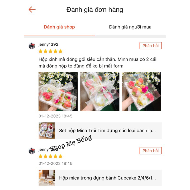 Hộp mica trong đựng bánh Cupcake 2/4/6/12 ô