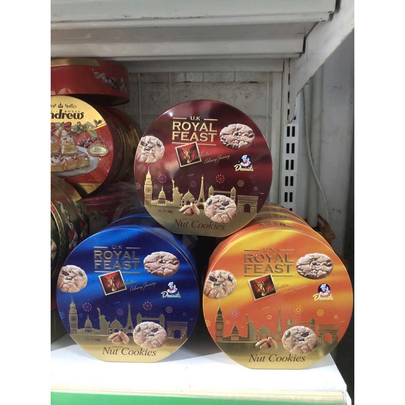 Bánh quy mix hạt Royal Feast Nut Đài Loan - Thương hiệu Dominate nổi tiếng