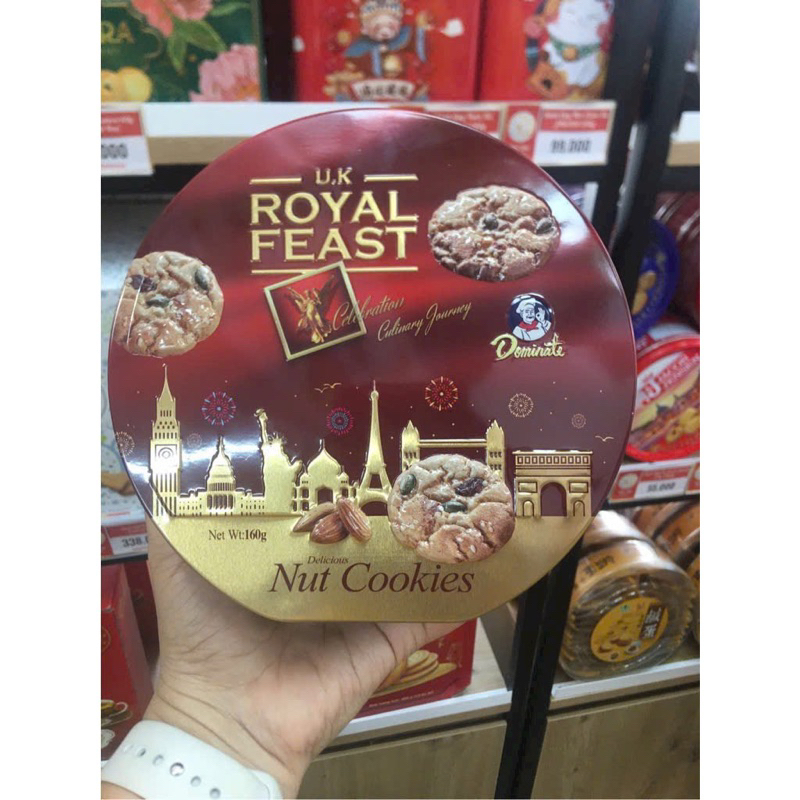 Bánh quy mix hạt Royal Feast Nut Đài Loan - Thương hiệu Dominate nổi tiếng