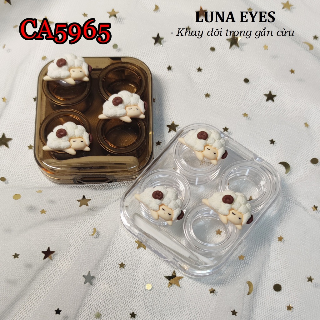 Khay đựng 2 đôi lens LUNA EYES kèm dụng cụ đeo