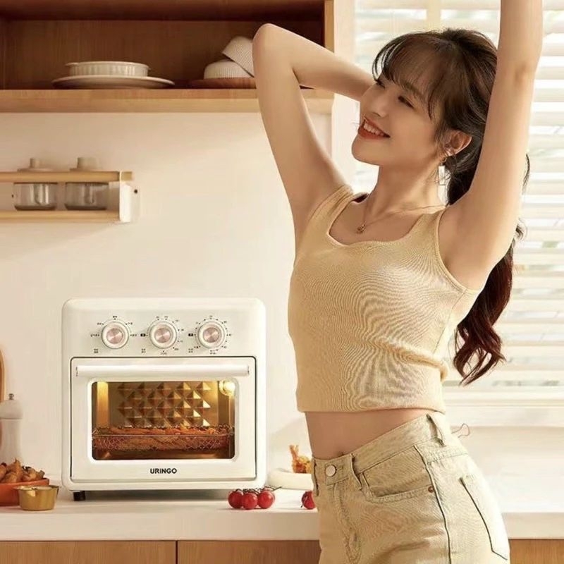 NỒI CHIÊN KHÔNG DẦU KIÊM LÒ NƯỚNG URINGO 2 IN 1 hàng chính hãng