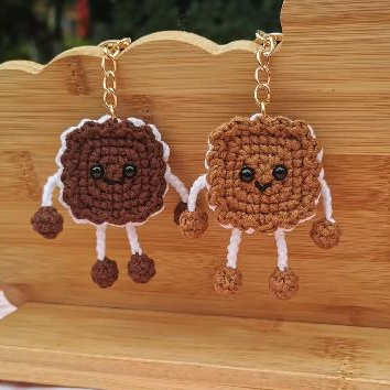 móc khoá bánh quy vuông cute phô mai que