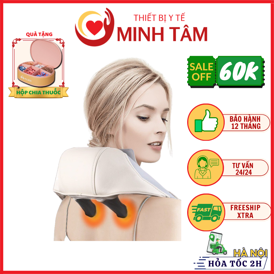 Máy Massage Cổ Vai Gáy - Hàng Chính Hãng - Mô Phỏng Kỹ Thuật Massage Số 8 - Cải Thiện Sức Khỏe Tổng Thể