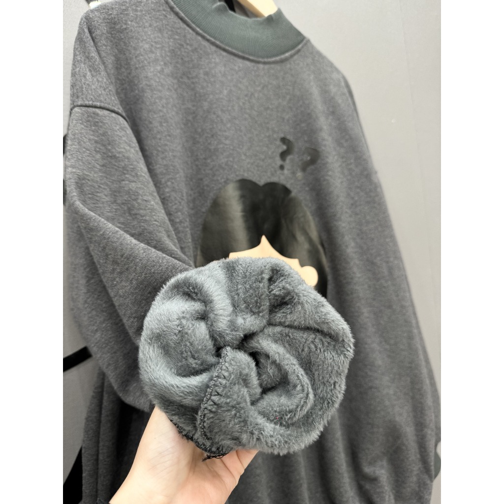 Áo sweater cổ cao đôi nam nữ