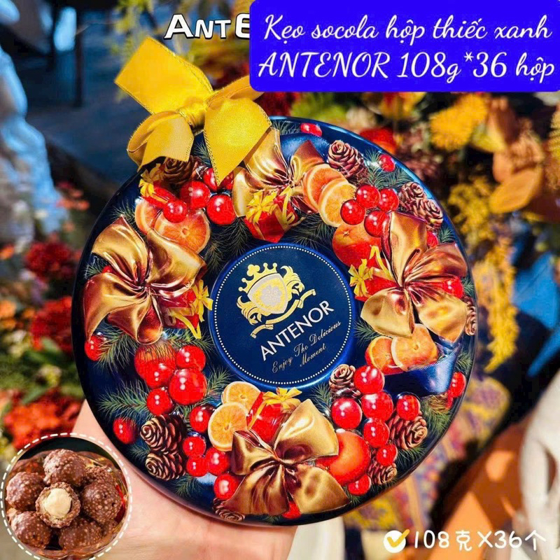 DATE 8/ 2024 Socola hộp thiết ANTENOR 108gr gói quà tết đẹp