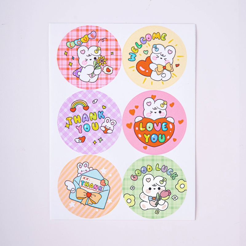 Sticker cute trang trí thiệp, sổ tay, túi quà tặng họa tiết hoạt hình dễ thương