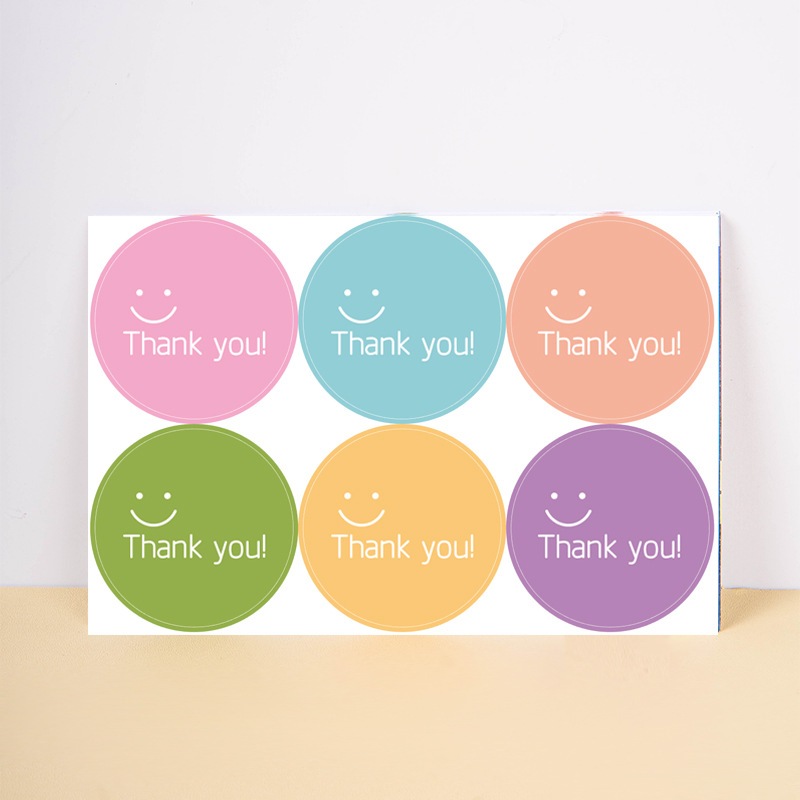 Sticker thank you trang trí thiệp, túi quà tặng thay lời cảm ơn khách hàng