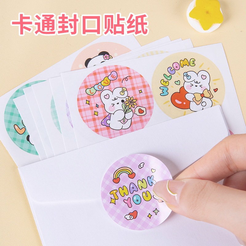 Sticker cute trang trí thiệp, sổ tay, túi quà tặng họa tiết hoạt hình dễ thương