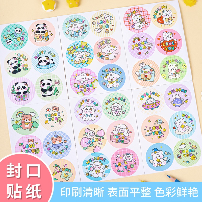 Sticker cute trang trí thiệp, sổ tay, túi quà tặng họa tiết hoạt hình dễ thương