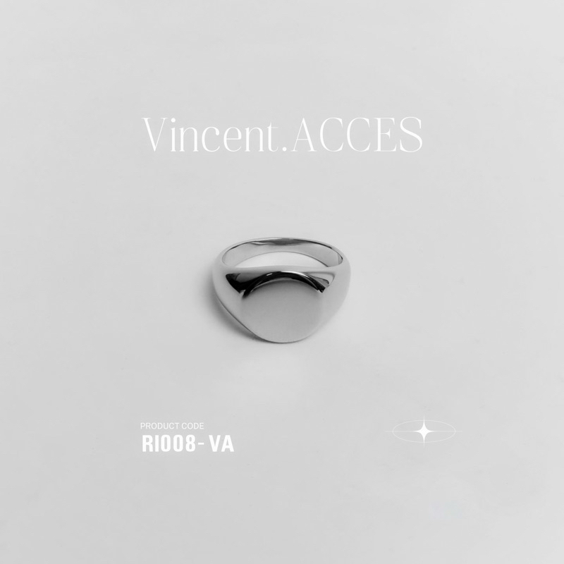 VINCENT SIGNET RING / Nhẫn Vincent Signet Thép TITAN KHÔNG GỈ
