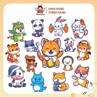Sticker dễ thương chịu nhiệt, chống nước dán bình sữa, hộp trữ sữa và đồ dùng cho bé