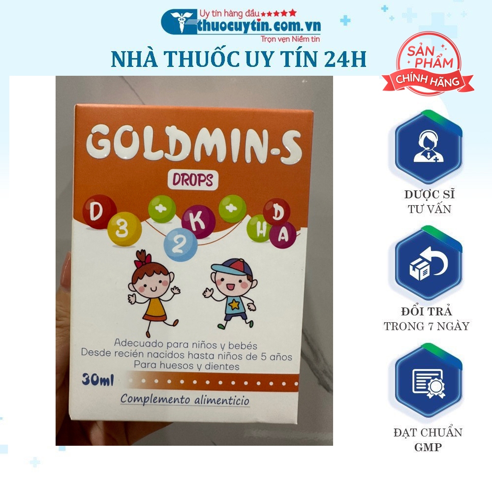 [CHÍNH HÃNG CHÂU ÂU] GOLDMIN-S Bổ sung Vitamin D3, vitamin K2 và DHA cho cơ thể