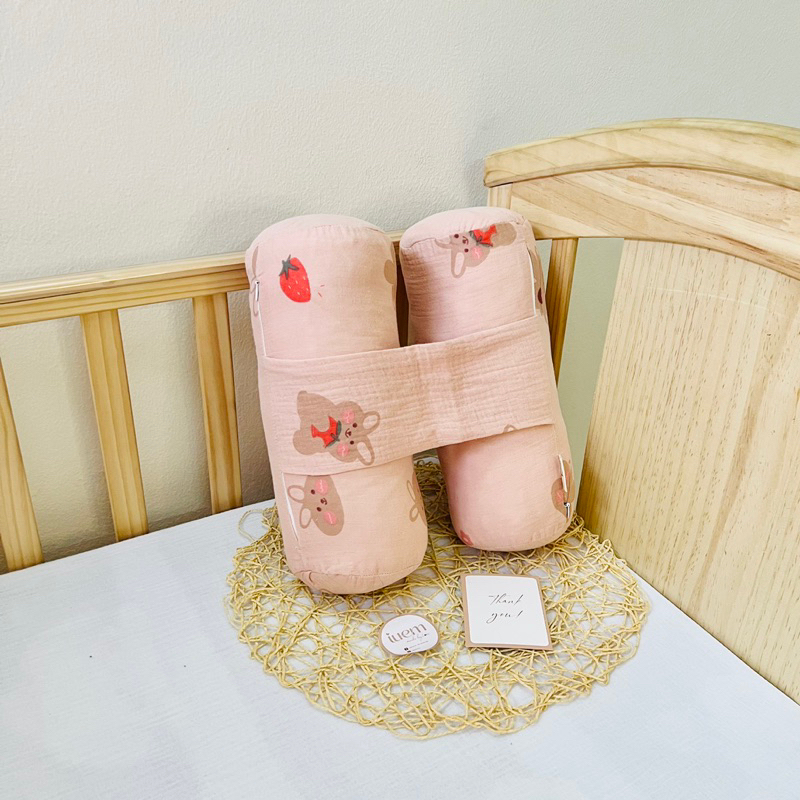 Gối chặn cho bé, gối chặn sơ sinh vải xô Muslin Organic 100% bông tự nhiên