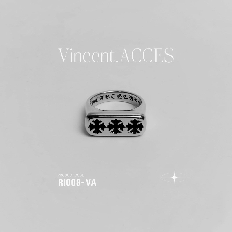 VINCENT CROSSBAR RING / Nhẫn Vincent Crossbar THÉP TITAN KHÔNG GỈ