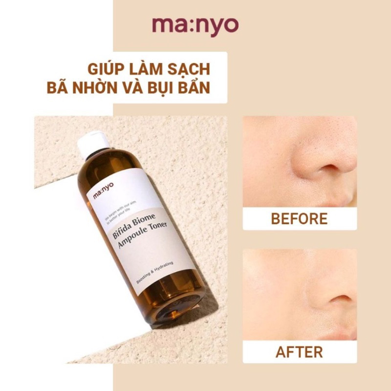 Nước Hoa Hồng Toner Manyo Ma:nyo Bifida Biome Ampoule Toner 400ml