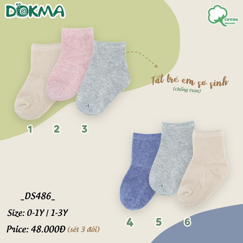 Tất Dokma chống trượt cho bé trai bé gái