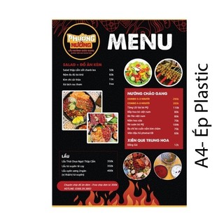IN MENU giá rẻ ép plastice theo yêu cầu