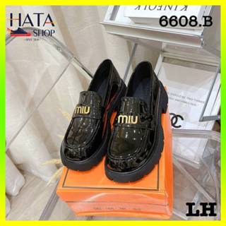 (Tặng tất) Giày đốc miu da bóng MIU MIU đẹp êm chân, giày moca