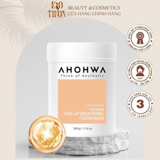 Mặt Nạ Ủ Trắng Dạng Kem AHOHAW Tone-Up Brightening Cream Mask Chiết - Dưỡng Da Trắng Sáng Tự Nhiên, Giảm Thâm Nám