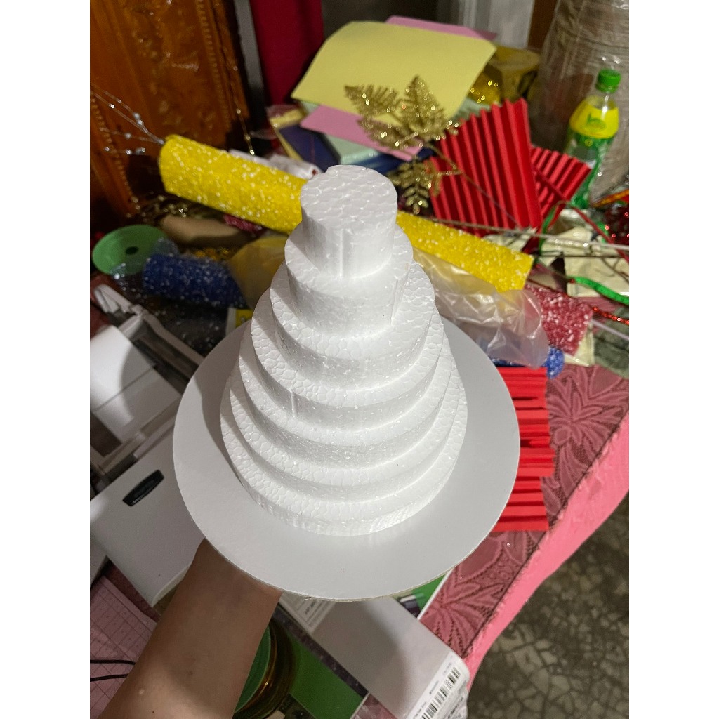 Phôi xốp làm tháp tỏi cao 3cm