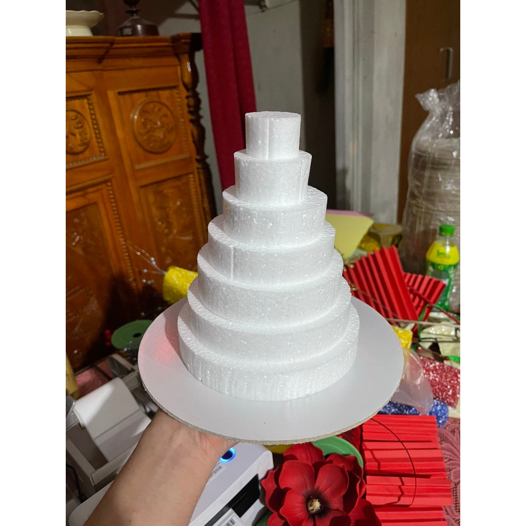 Phôi xốp làm tháp tỏi cao 3cm