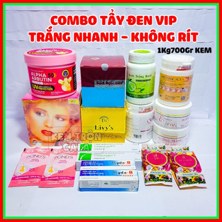 Combo kem body Bạch Ngọc Liên Arbutin tẩy mạnh trắng da cấp tốc thấm nhanh dễ sử dụng bộ 1kg700gr