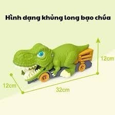 Xe đồ chơi khủng long siêu to khổng lồ - tặng kèm 6 xe ô tô đồ chơi - kandy