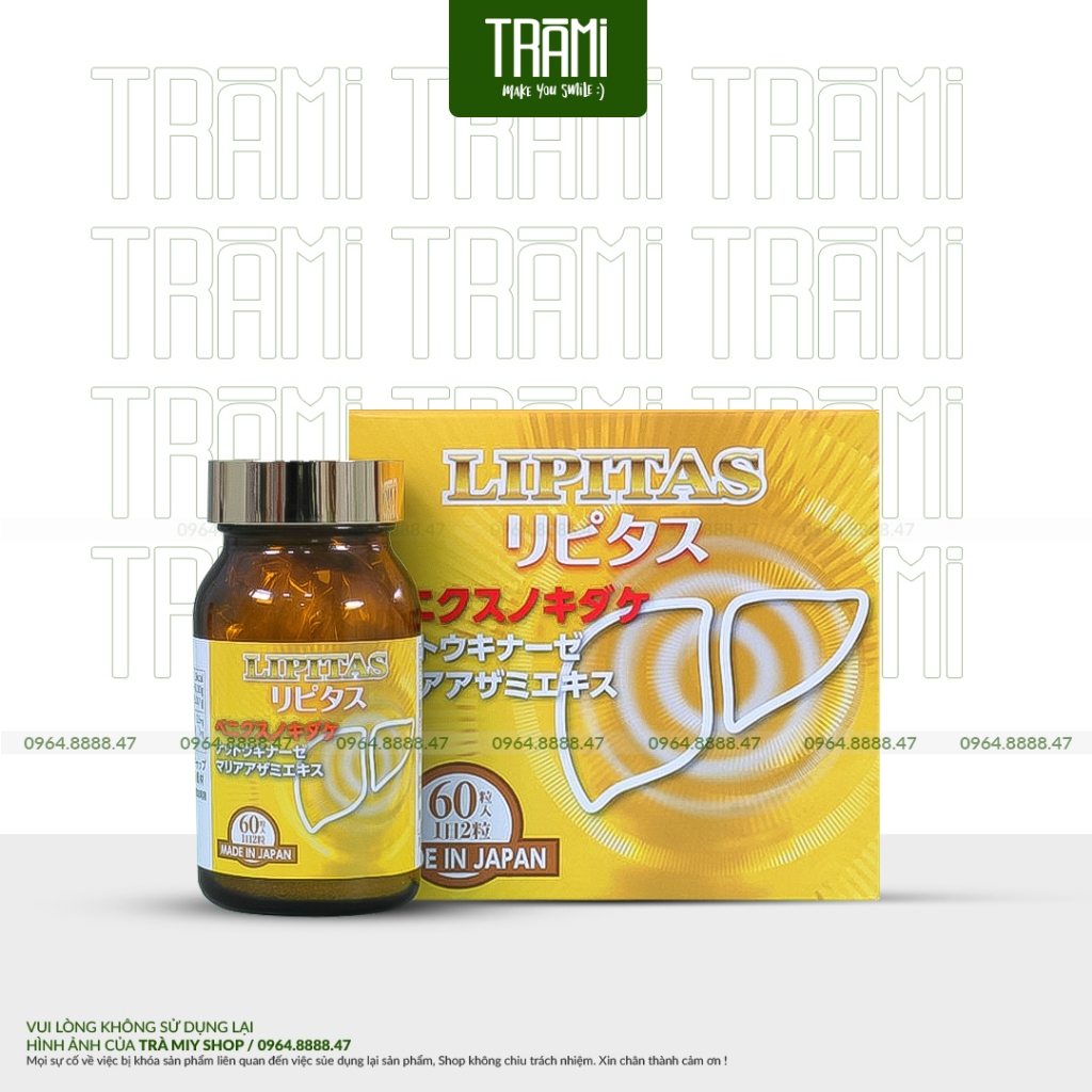 Lipitas Jpanwell, Viên Uống Giúp Giảm Mỡ, Cholesterol Và Triglyceride Trong Máu 60 Viên Nhật Bản