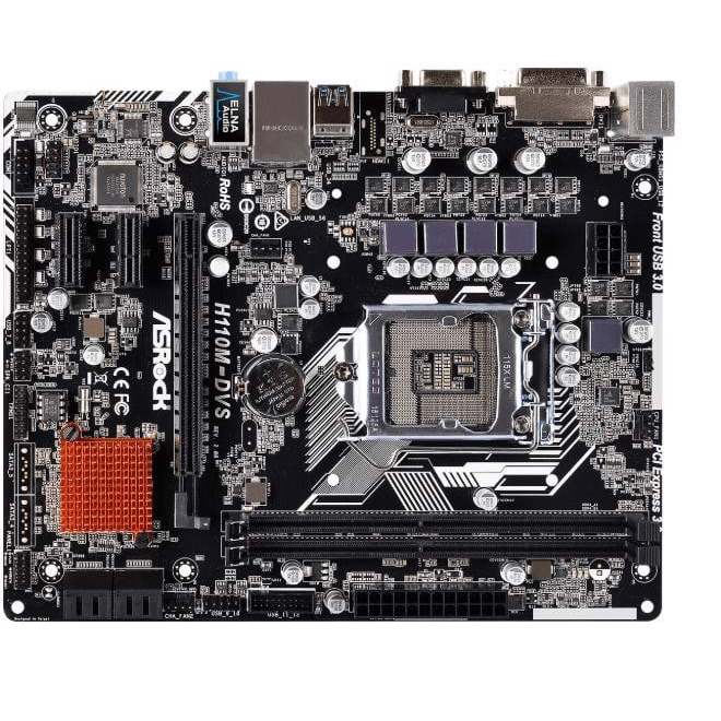 Bo mạch chủ Asrock H110M-DVS R2.0 cũ