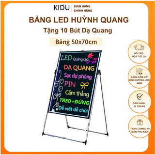 Bảng viết dạ quang, bảng Led huỳnh quang, kích thước 50x70cm tặng full phụ kiện (10 món)
