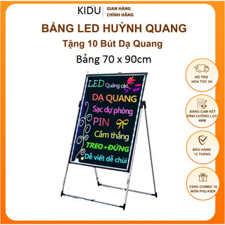 Bảng viết dạ quang, bảng Led huỳnh quang, kích thước 70x90cm tặng full phụ kiện (10 món)
