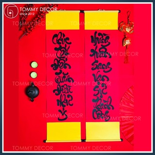 Tranh chữ liễn giấy thư pháp trang trí tết tommy decor