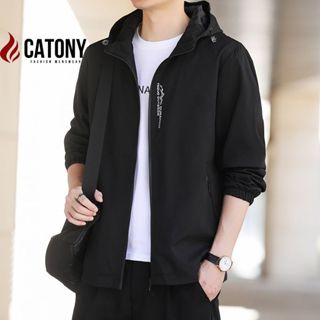 Áo khoác boy phố nam mùa đông cản gió siêu nhẹ CATONY Áo dù nam thể thao có mũ trẻ trung chống nước nhẹ kháng bụi KP094