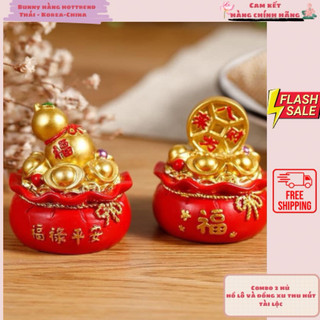 Combo 2 hủ hồ lô và đồng xu thu hút tài lộc