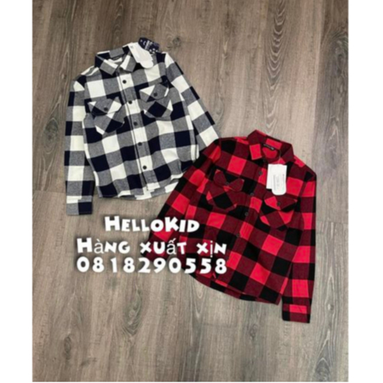 Áo sơmi kẻ ô xuất âu bé trai