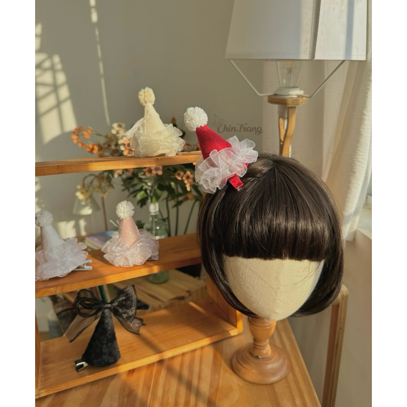 KẸP TÓC mũ sinh nhật mini phong cách Hàn by ChinTrang