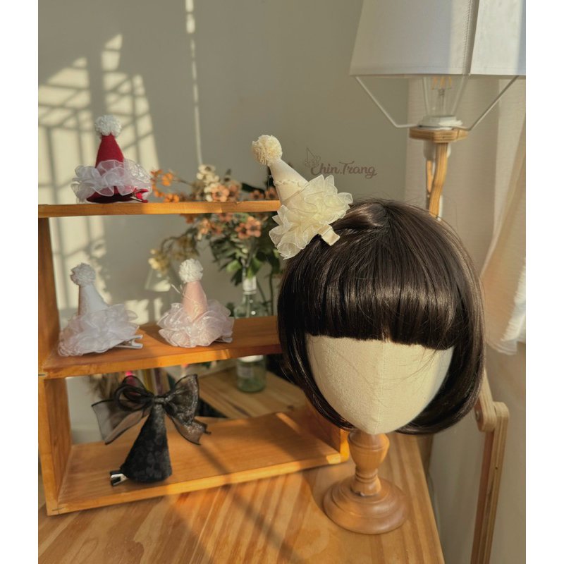 KẸP TÓC mũ sinh nhật mini phong cách Hàn by ChinTrang