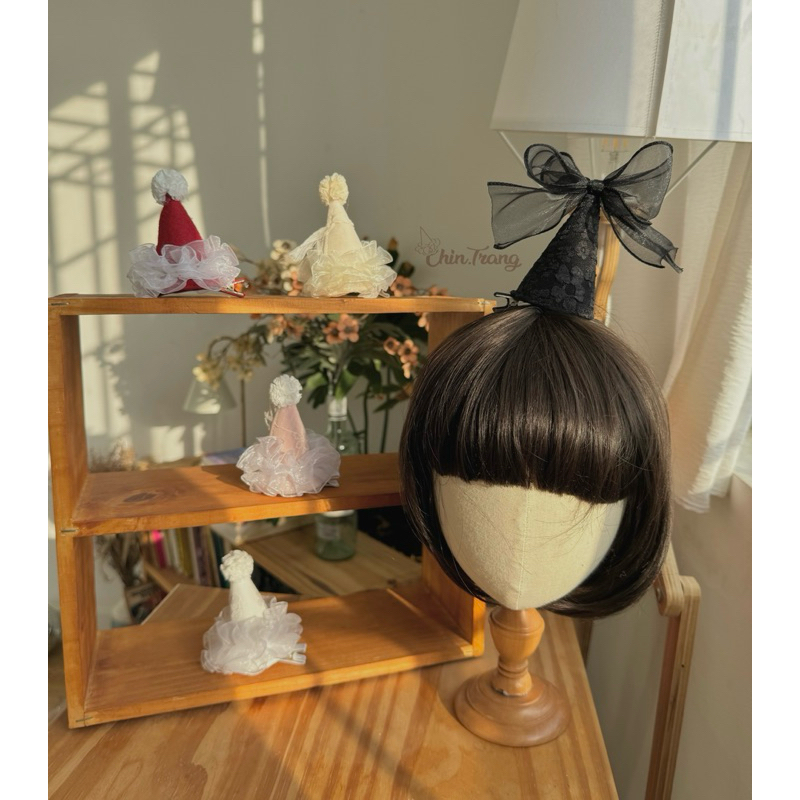 KẸP TÓC mũ sinh nhật mini phong cách Hàn by ChinTrang