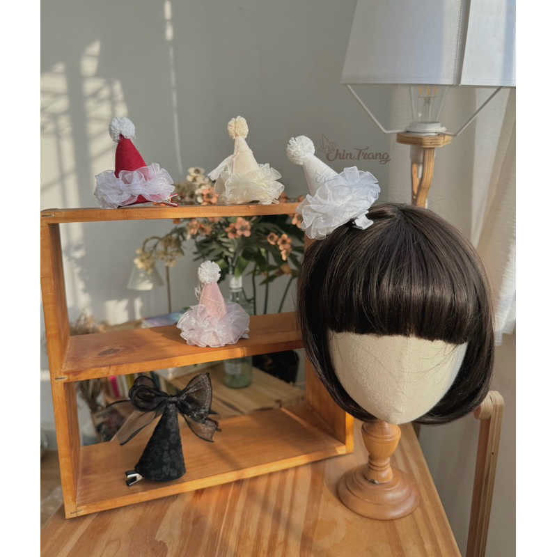 KẸP TÓC mũ sinh nhật mini phong cách Hàn by ChinTrang