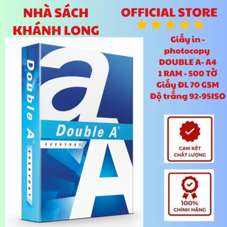 Giấy Double A  A4 70gsm - 500 tờ/ream  - Thái Lan