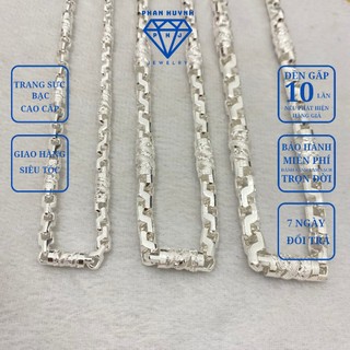  Dây chuyền bạc nam ống rồng cuốn vòng cổ nam bạc 950 cao cấp PHAN HUYNH JEWELRY 