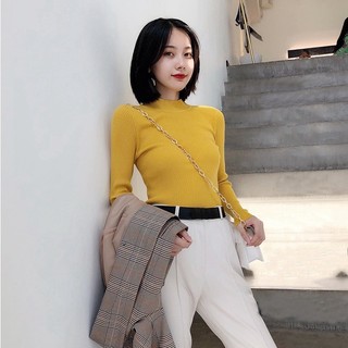 áo len nữ cổ 3 phân